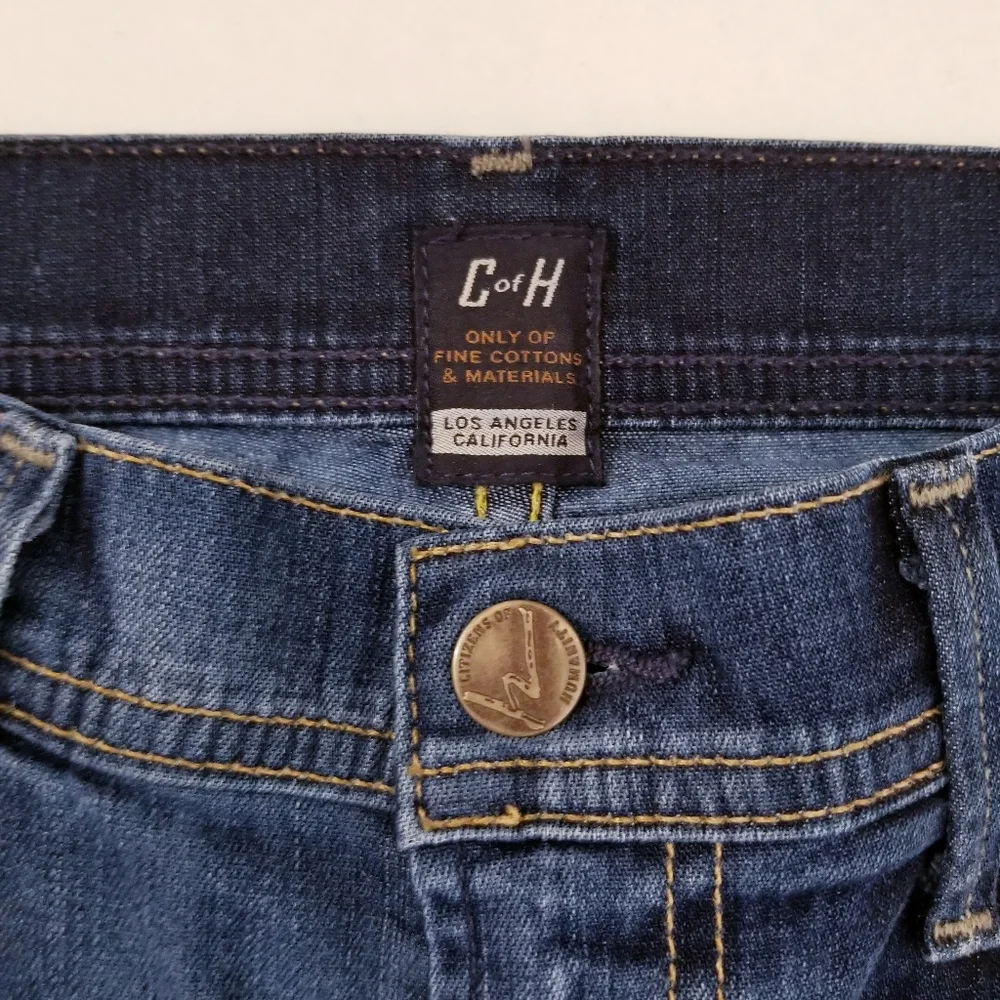 COH Citizens of Humanity Dani Cropped Straight Leg Cuffed Blue Jeans Sz 26 - Picture 6 of 13